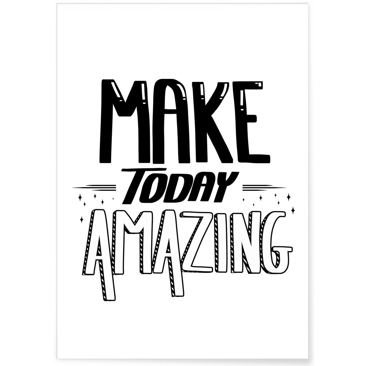 Poster 'Make today amazing' blanc, L'AFFICHERIE