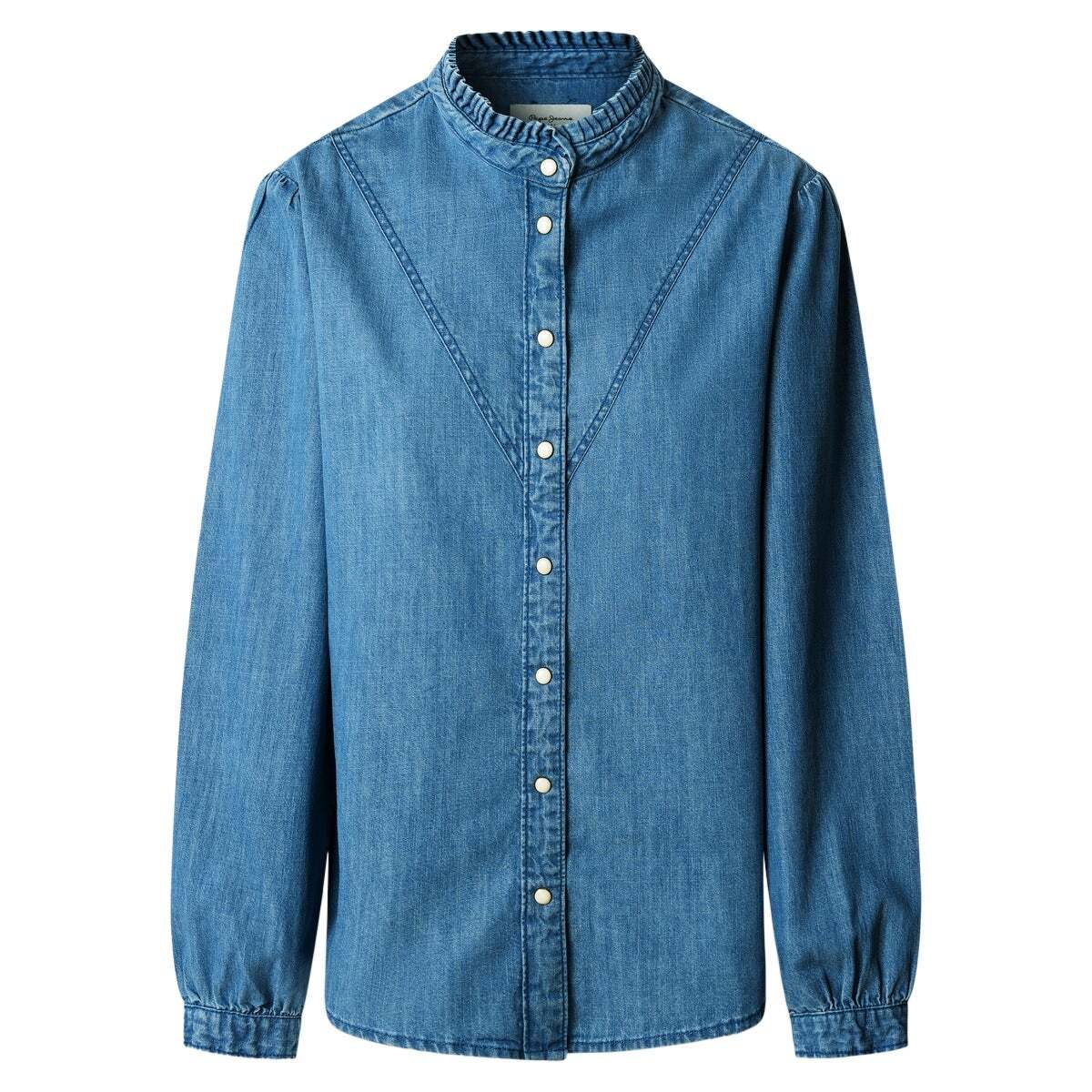 Blouse Coupe Regular En Denim pepe bleu propre, PEPE JEANS