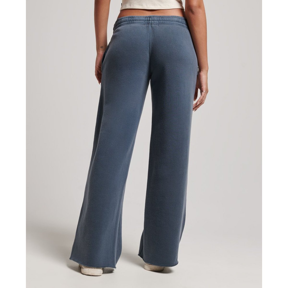 Pantalon de survêtement large délavé bleu marine éclipse, SUPERDRY