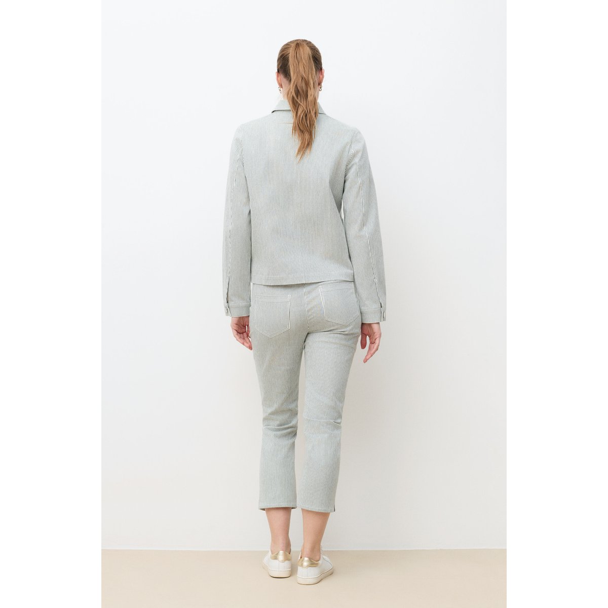 Veste Vaninastripe vert foncé, CAROLL