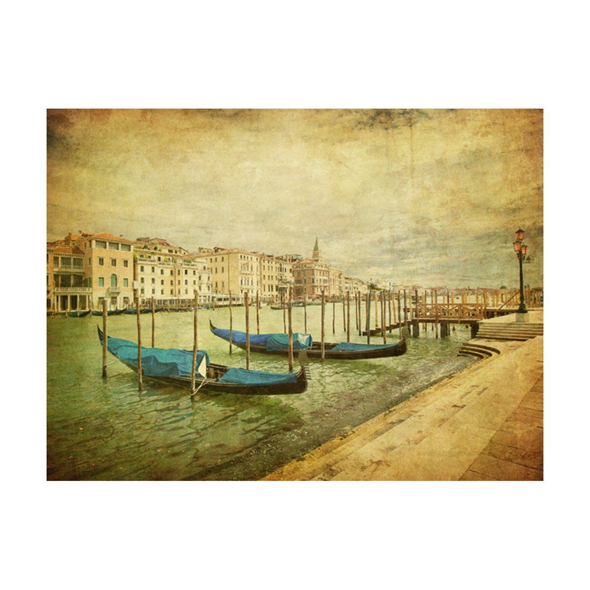 Papier peint intissé panoramique Ville et Architecture Grand Canal, Venice (Vintage) beige, EDEN