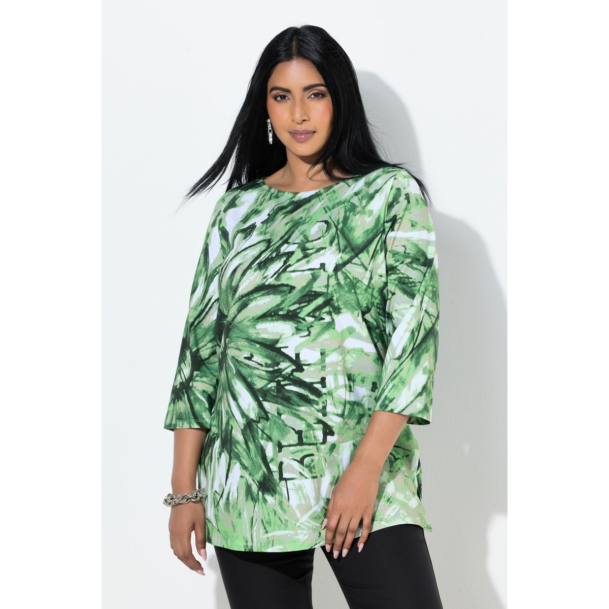 T-shirt en coton Pima kiwi, ULLA POPKEN