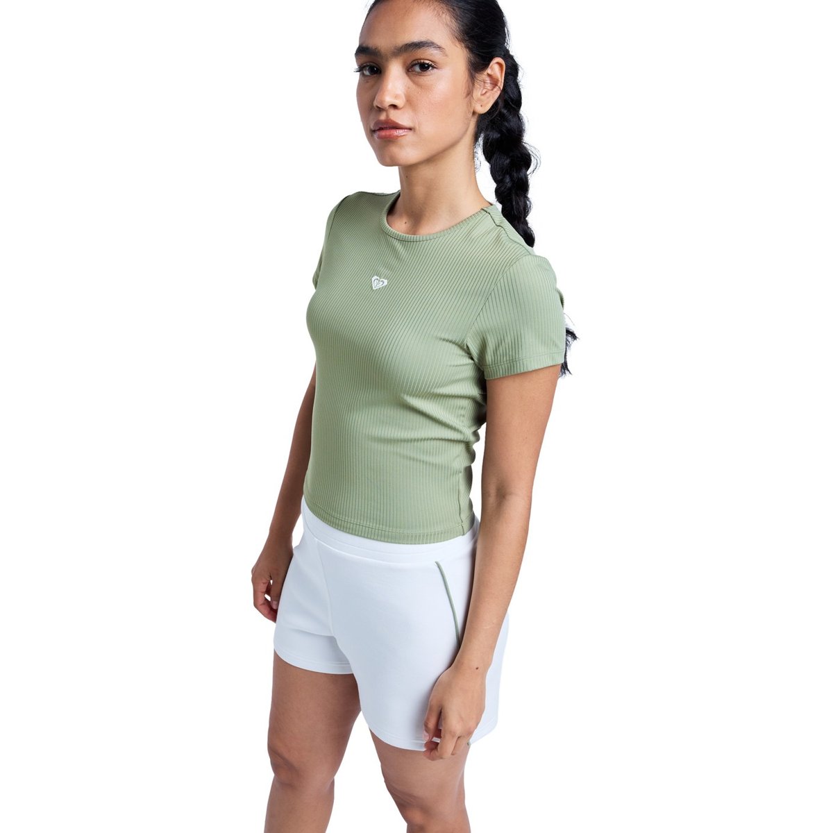 Haut d’entraînement à manches courtes RISE & VIBE. vert oil green, ROXY