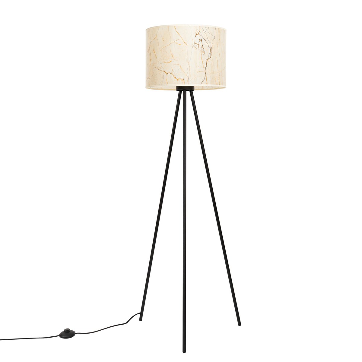 Lampadaire Tissu Beige E27 1 Nevia beige, EDEN