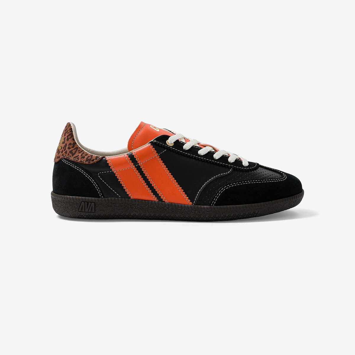 Baskets en cuir noir, CAVAL