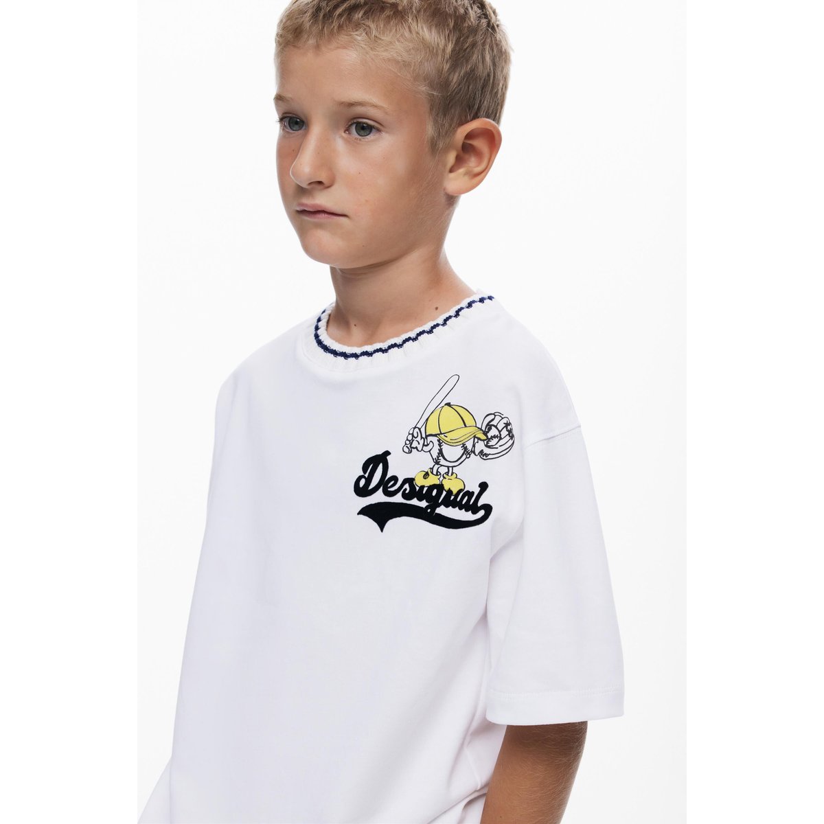 T-shirt manches courtes Baseball beige, DESIGUAL