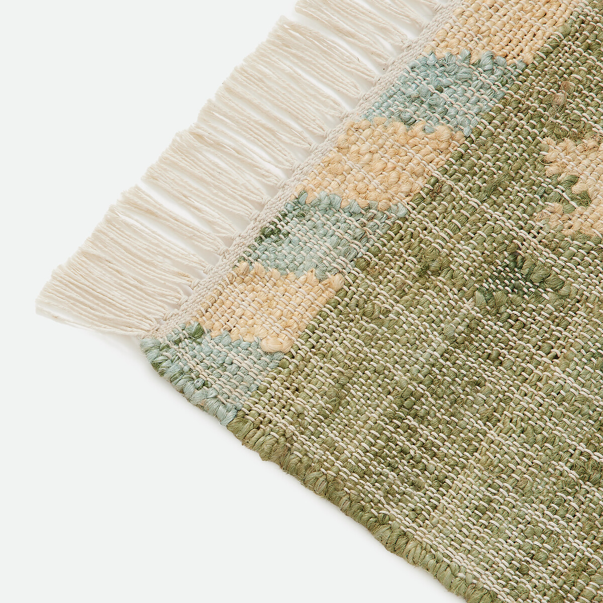 Tapis kilim, 80% jute, effet used, NAVAJA vert, LA REDOUTE INTERIEURS