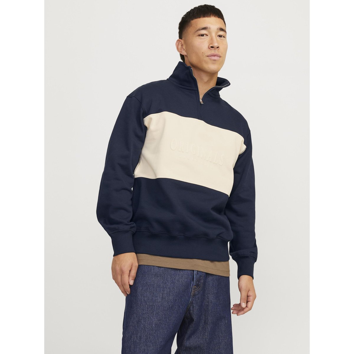 Sweat À Mi-Fermeture Éclair sky captain, JACK & JONES