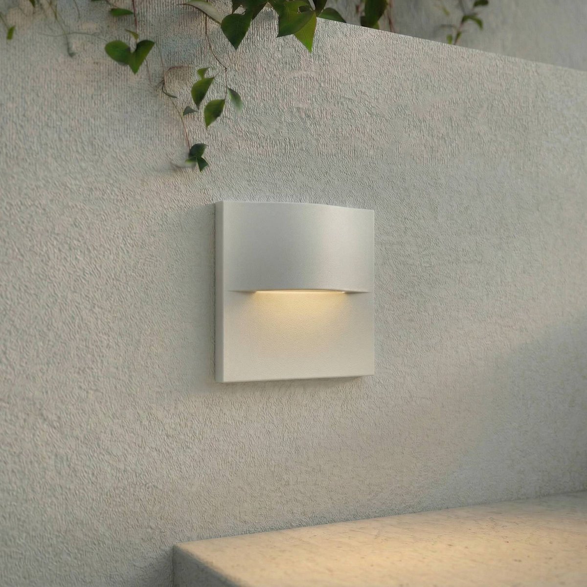 Applique extérieure en aluminium moderneLED blanc, LINDBY