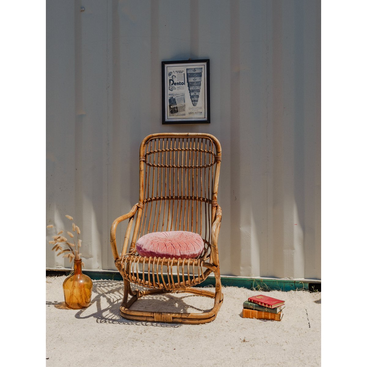 Fauteuil en osier Ernest N°1031 - Bon état bois clair, DEBONGOUT