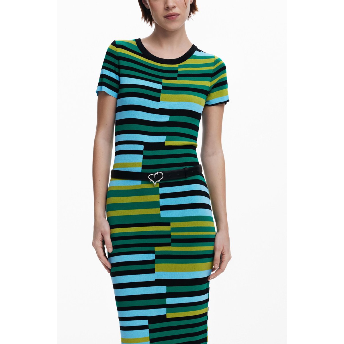 Ceinture en cuir Zalio noir, DESIGUAL