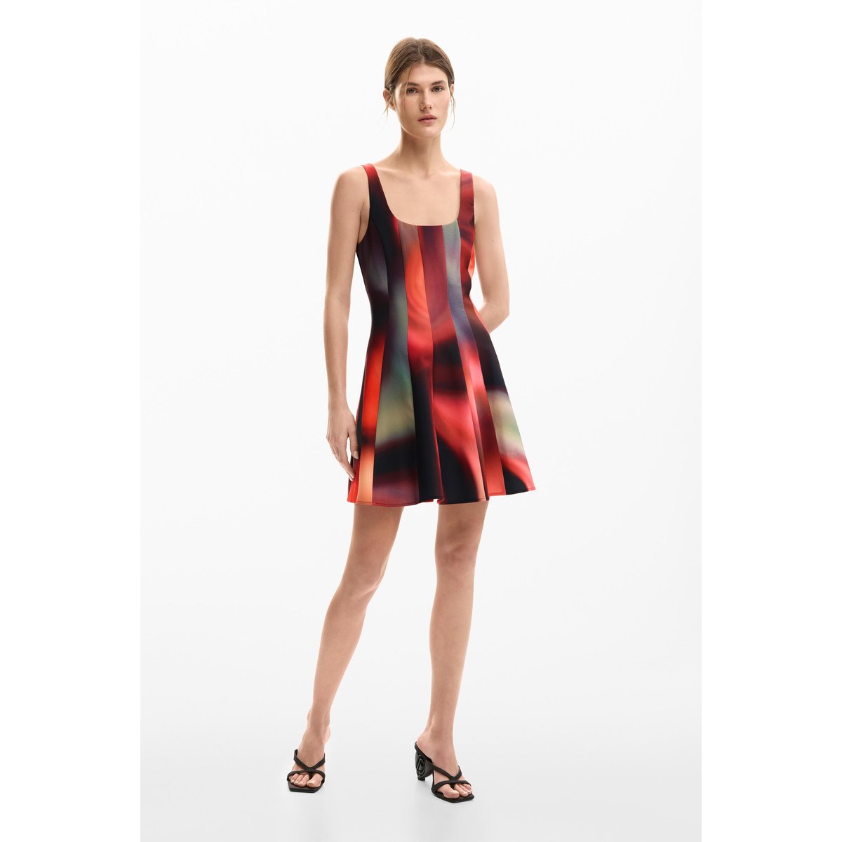 Robe courte panneaux noir, DESIGUAL