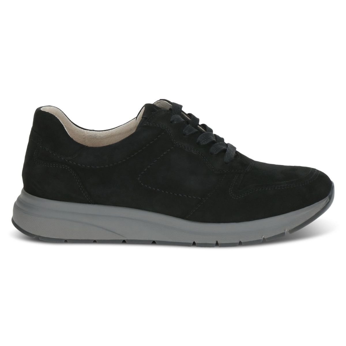 Basket en cuir noir suède, CAPRICE