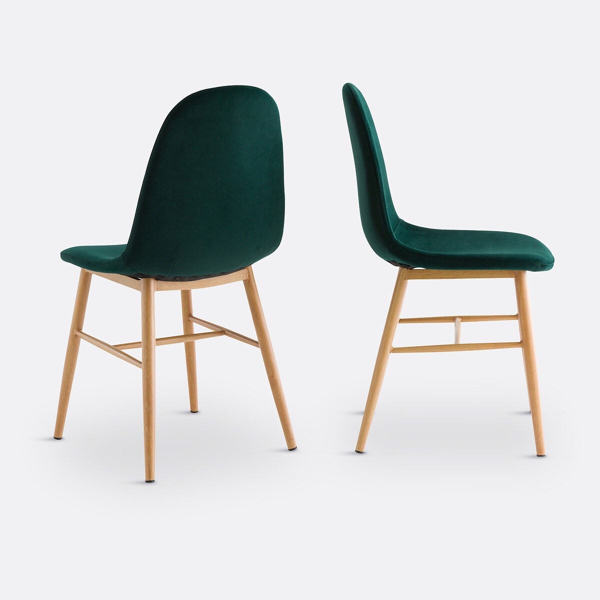 Set of 2 Polina Velvet Dining Chairs bottle green, LA REDOUTE INTERIEURS