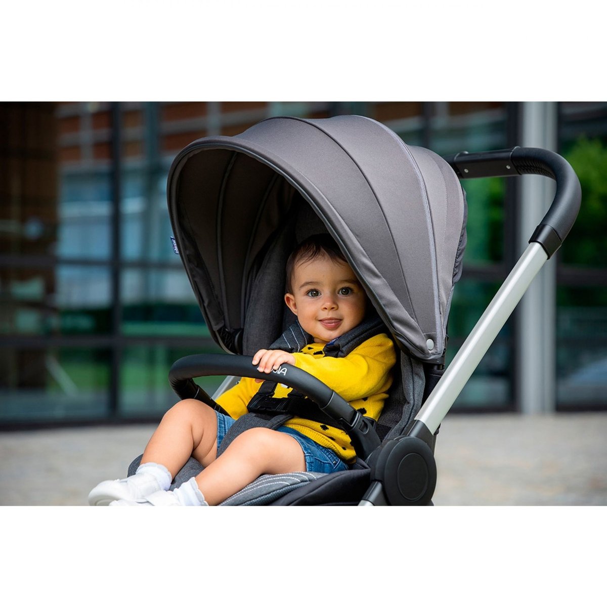 Poussette Trio Alysia i-Size gris, CHICCO