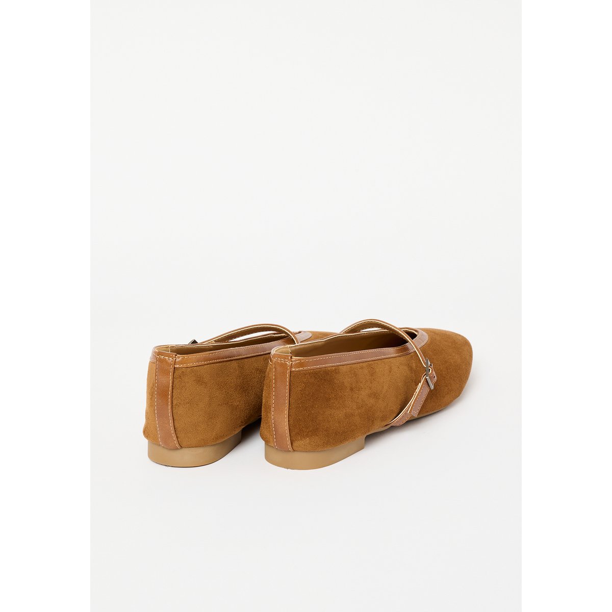 Ballerines en suédine camel cinnamon, LOLALIZA
