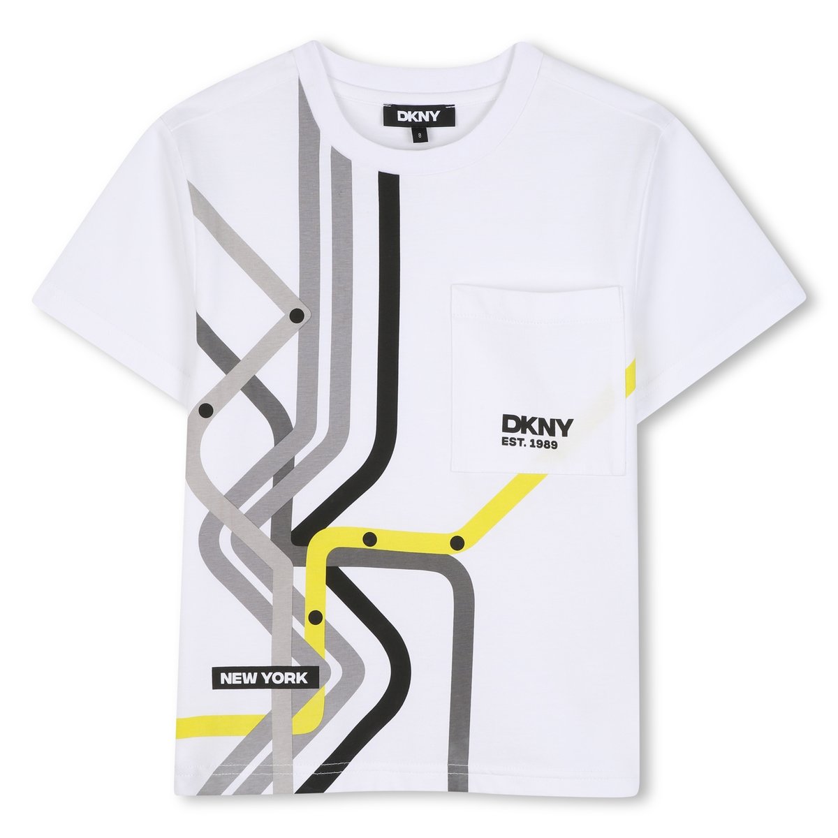 Tee-shirt manches courtes blanc, DKNY