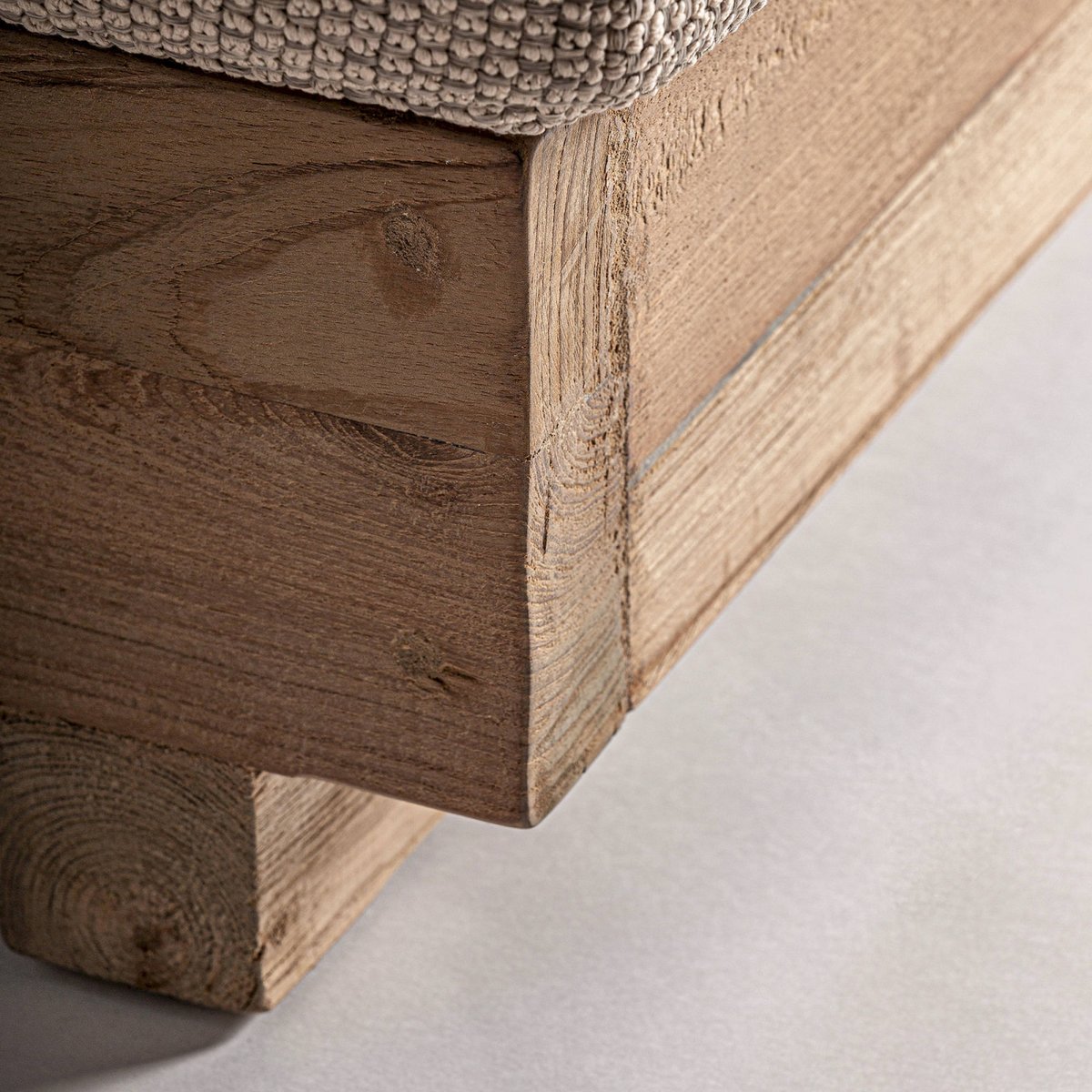 Bain de soleil teck collection S.PURE bois naturel et beige, RECOLLECTION