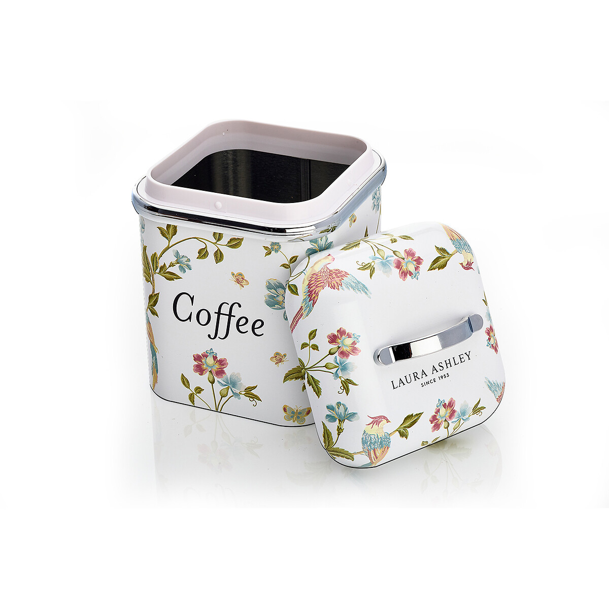 Set of 3 Laura Ashley Kitchen Storage Canisters white, LAURA ASHLEY