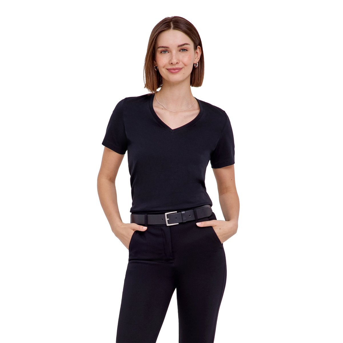 T-Shirt Essential Cotton noir, FALKE
