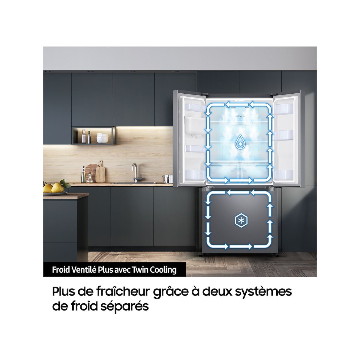 Réfrigérateur multi portes RF24BB620ES9 inox, SAMSUNG