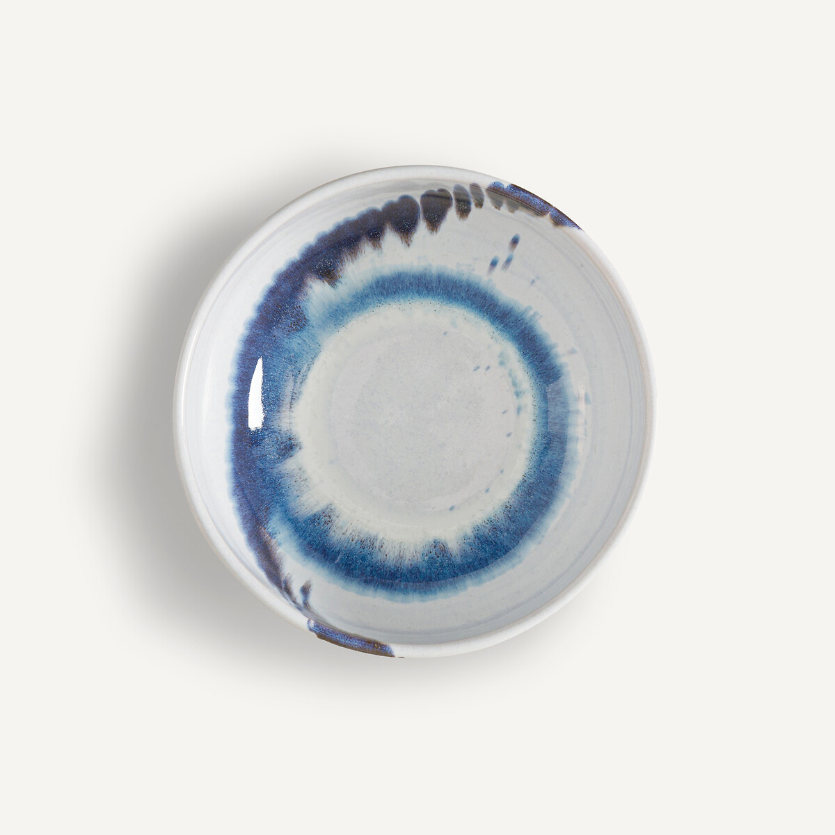 Lote de 4 taças em grés esmaltado, Amadora azul/branco/castanho, AM.PM