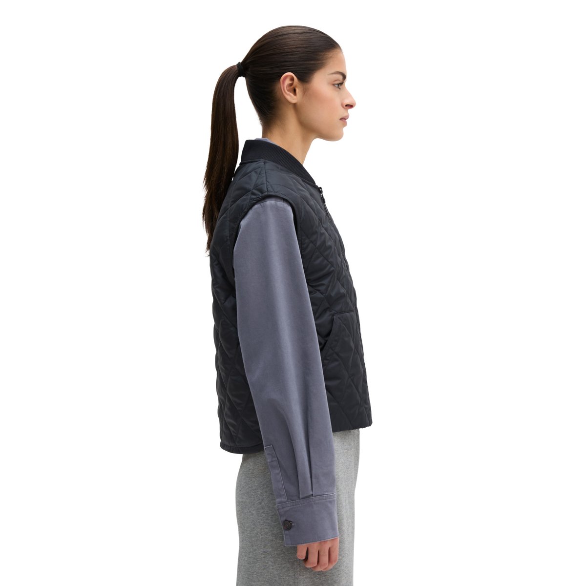 Gilet matelassé escamotable MOP x Function en polyester recyclé bleu foncé, MARC O'POLO