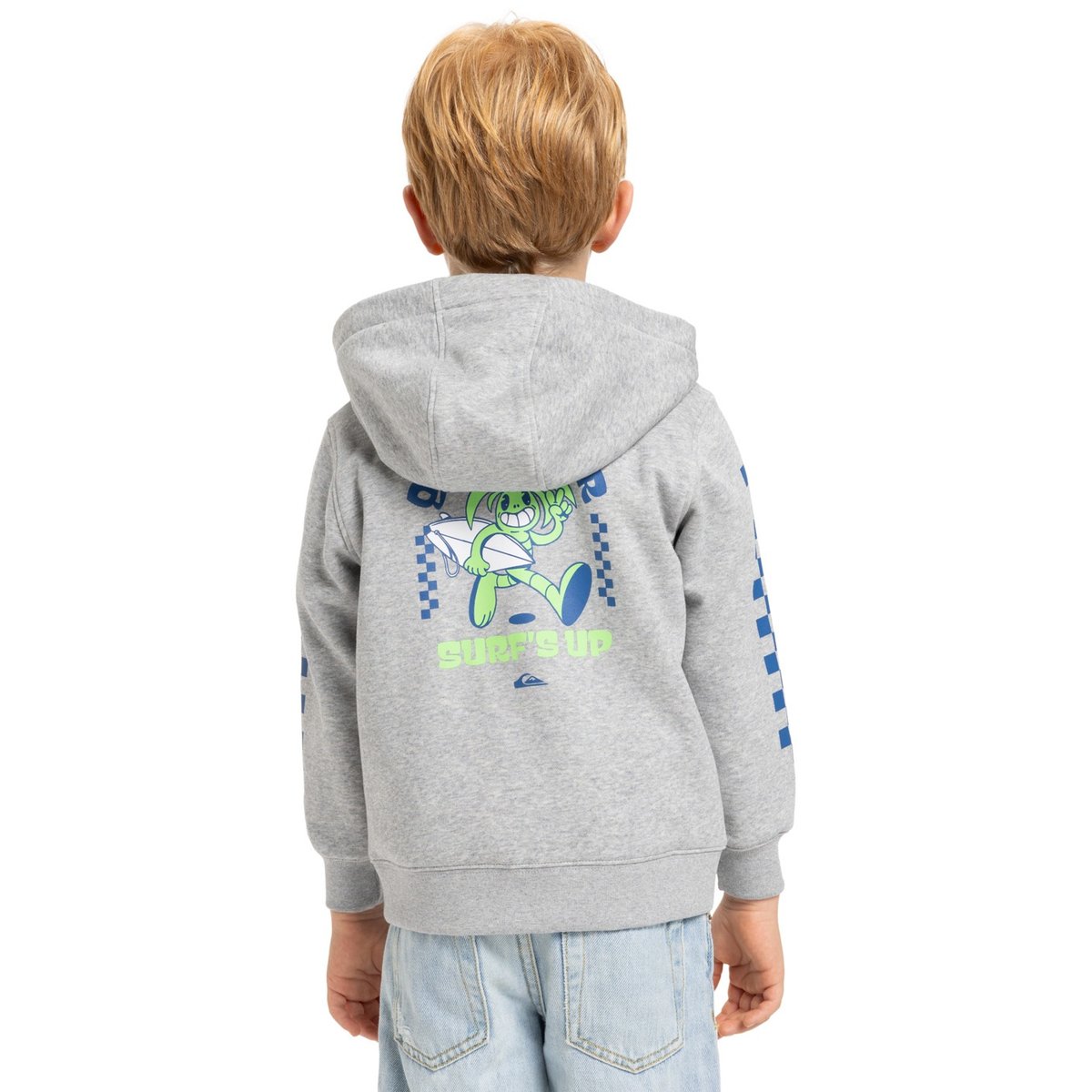 Sweat à capuche zippé GRAPHIC ZIPS gris light grey heather, QUIKSILVER