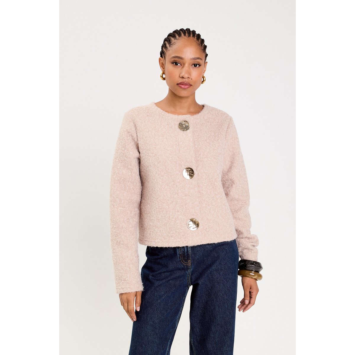 Veste effet polaire beige, CACHE CACHE
