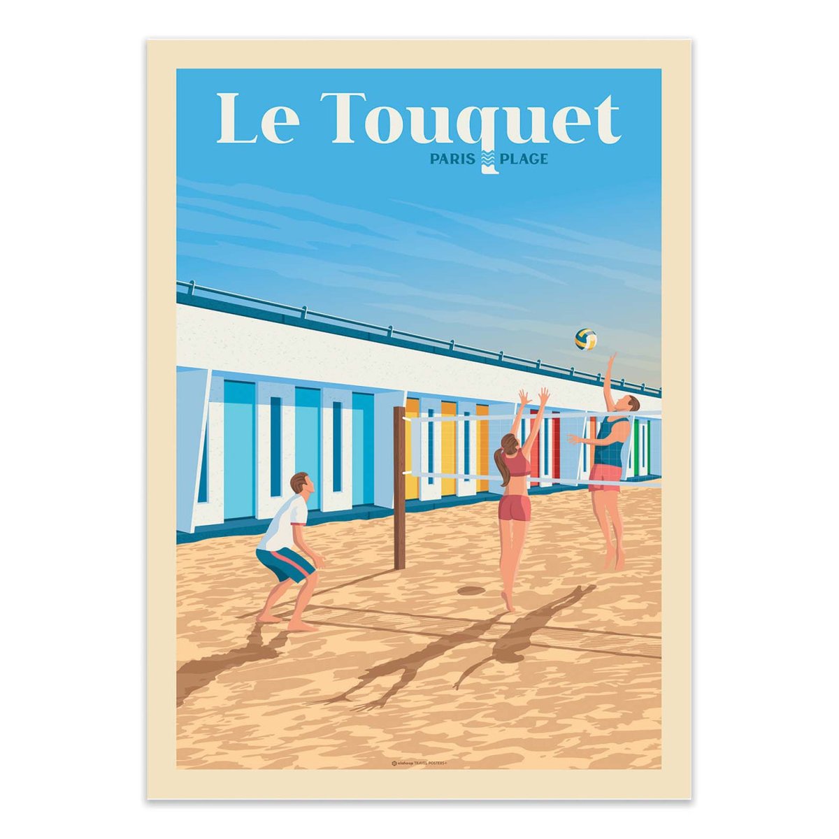 Affiche d'art - Le Touquet - Olahoop Travel Posters couleur unique, WALL EDITIONS