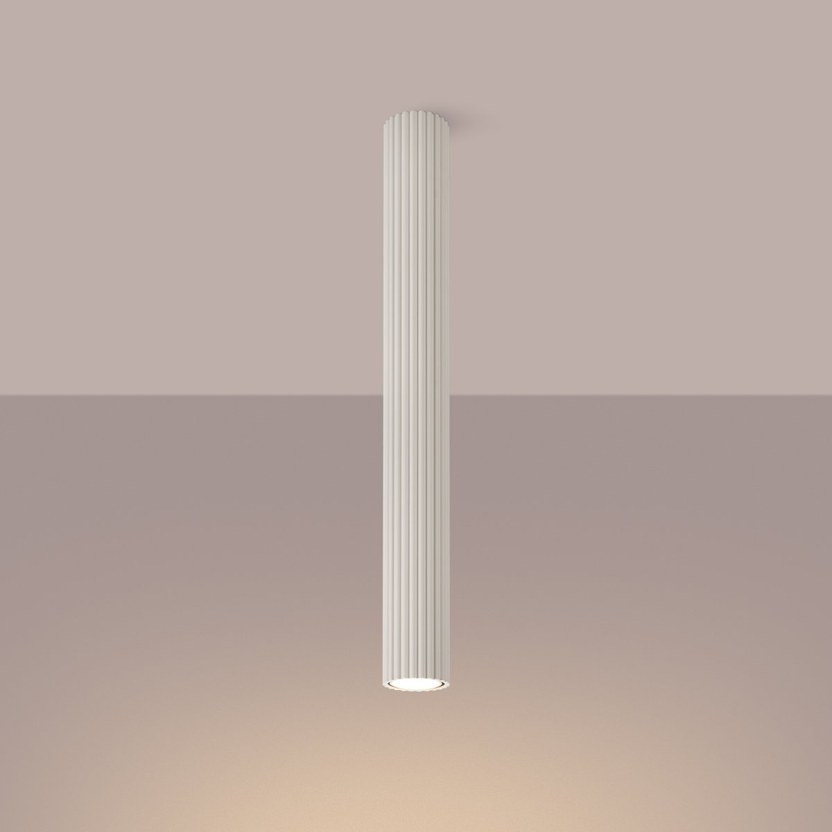 Plafonnier Aluminium Beige GU10 1 Karbon 60 beige, EDEN