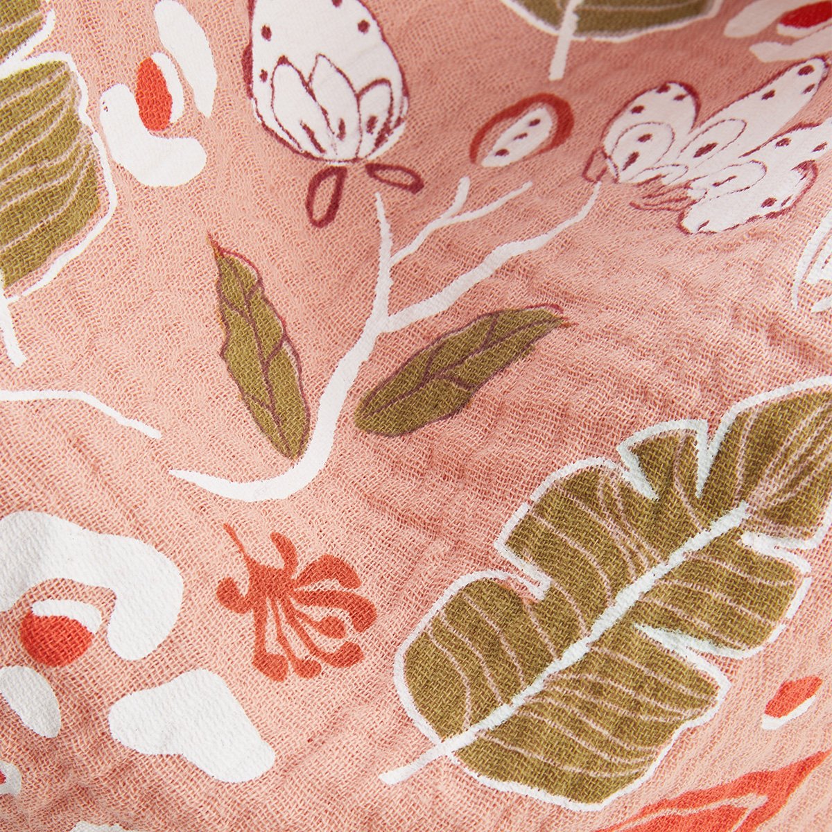 Foulard en gaze de coton Mindanao 100 x 100 cm rose, PETIT BEGUIN