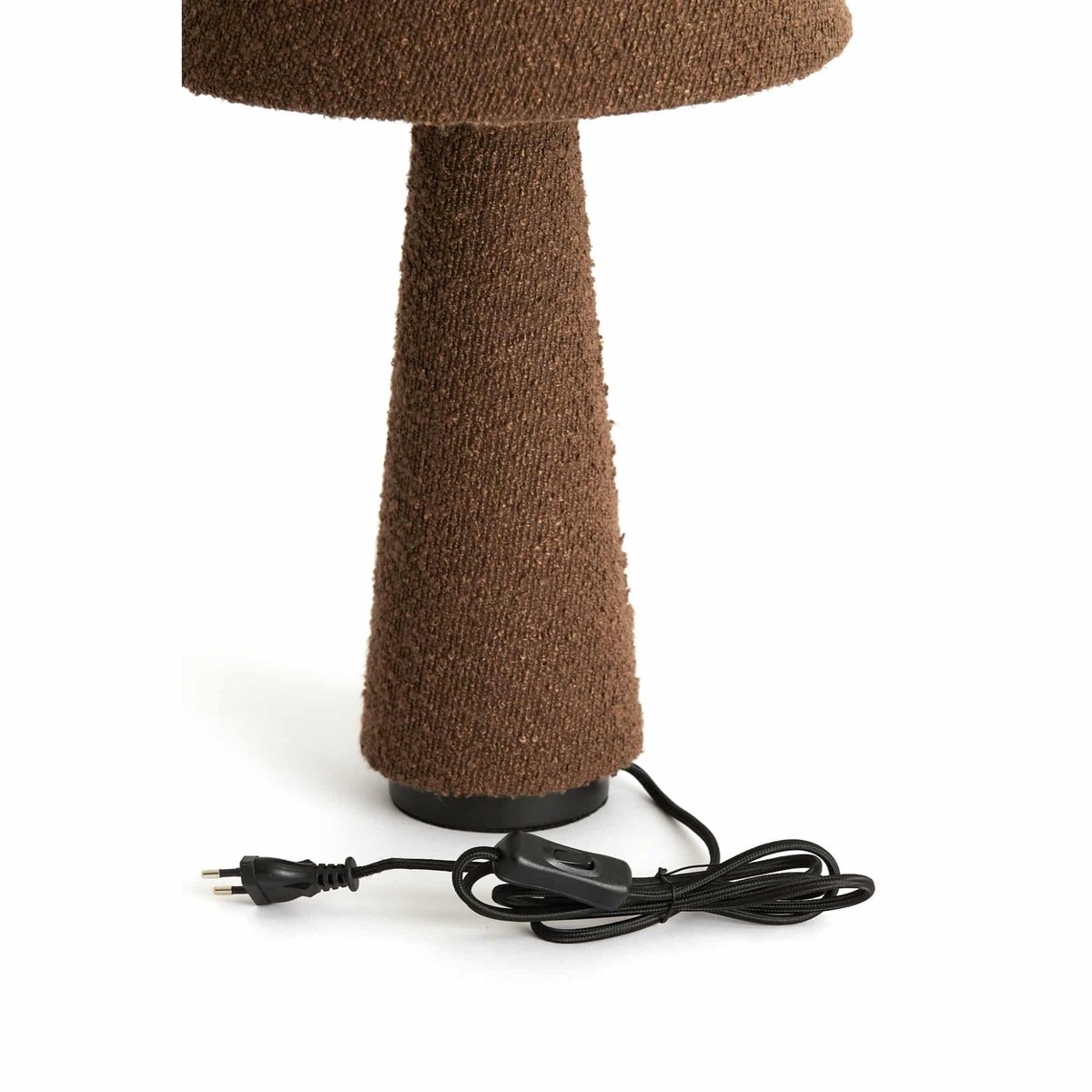 Lampe À Poser Textiles DEVIA marron, LIGHT & LIVING 