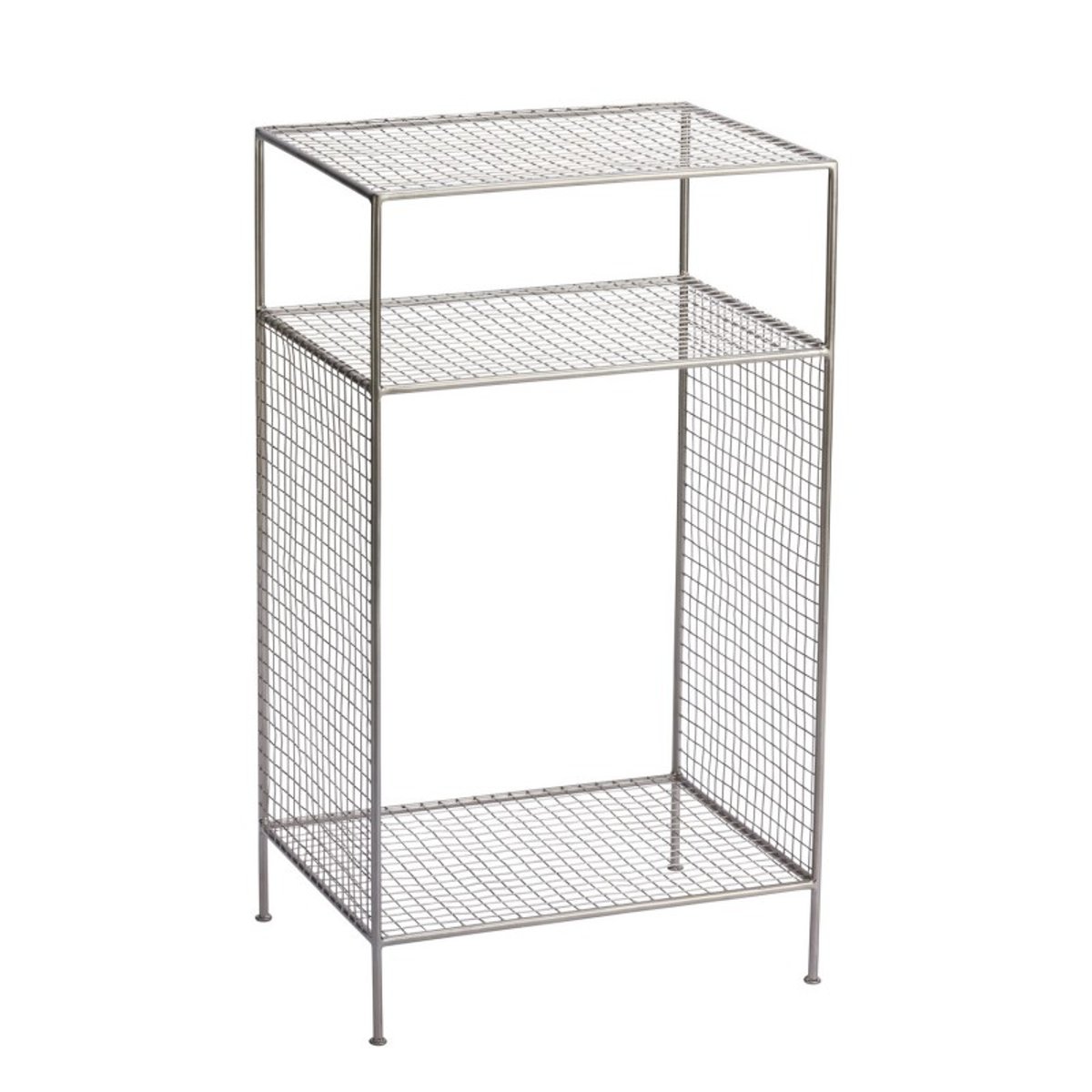 Meuble rangement étagère à poser métal argent, MADAM STOLTZ