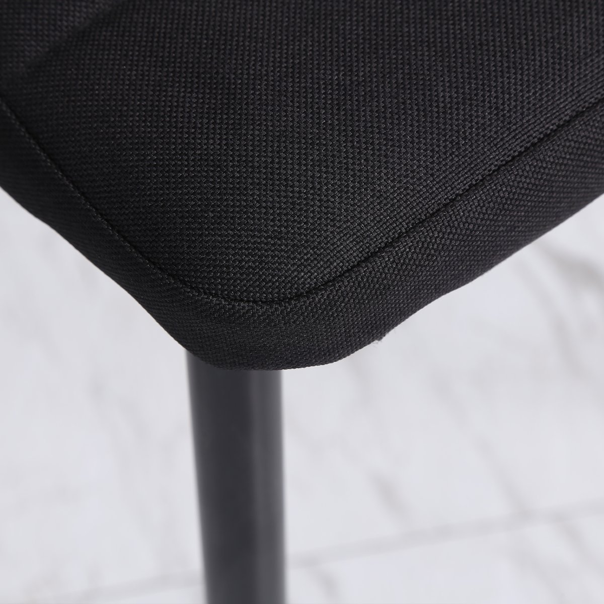 Chaise de salle à manger Lin (100% polyester) noir, HOMCOM