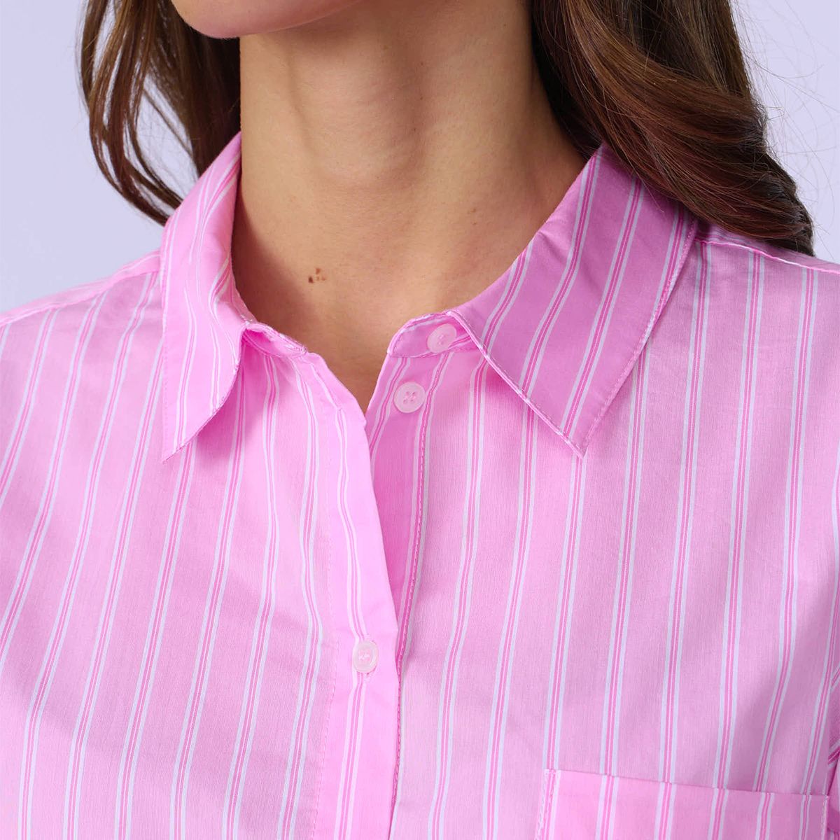 Chemise rayée rose, MISE AU GREEN