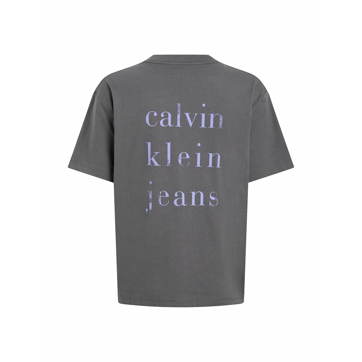 T-shirt à manches courtes coupe large, logo dans l gris, CALVIN KLEIN JEANS