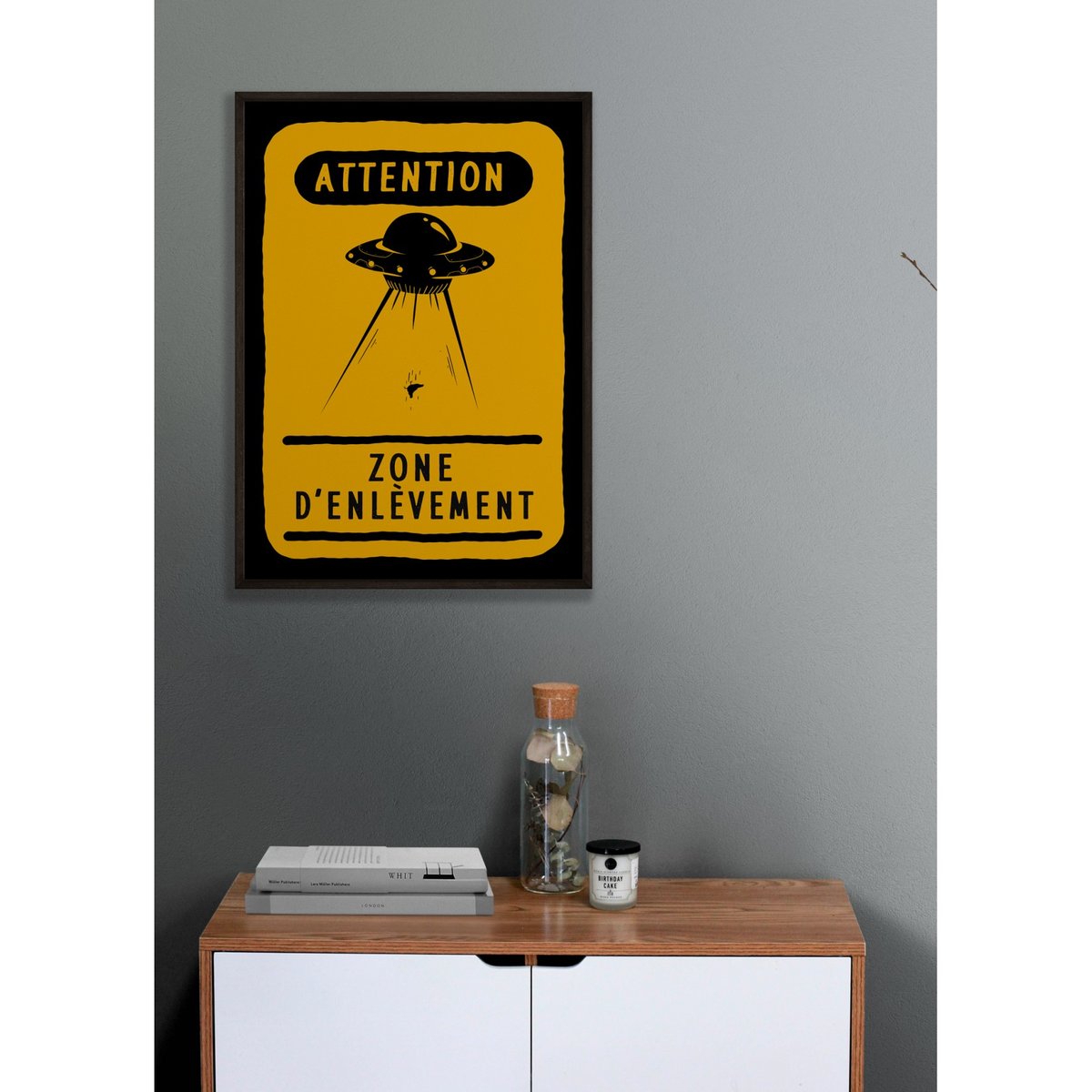 Poster Zone d'enlèvement blanc, L'AFFICHERIE
