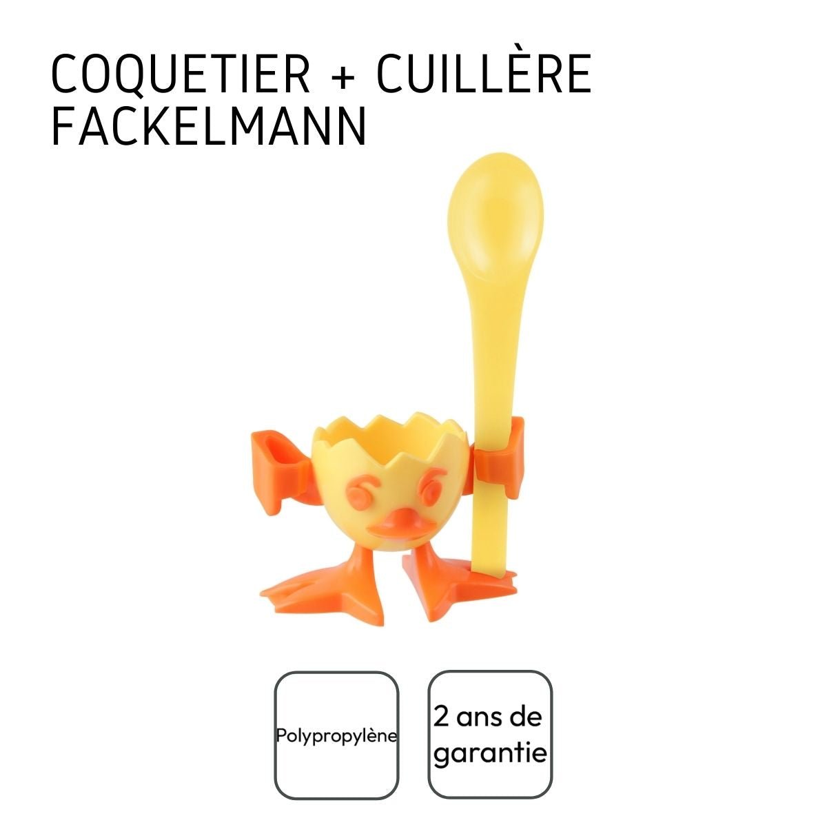 Coquetier avec cuillère COLORS EDITION coloré, FACKELMANN