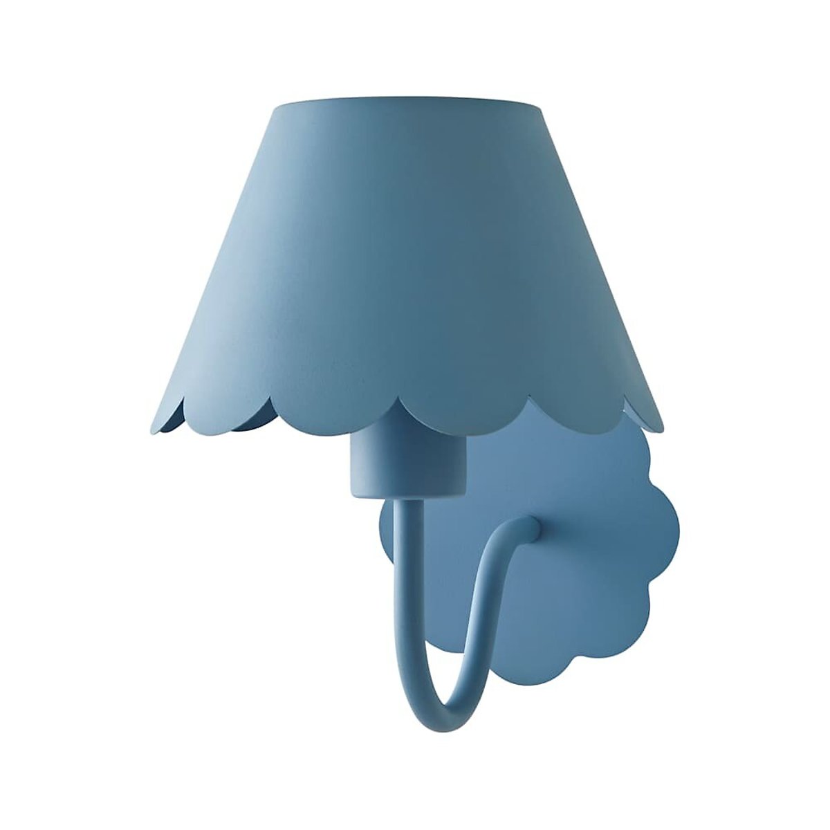 Hettie Rechargeable Metal Scallop Wall Light blue, SO'HOME