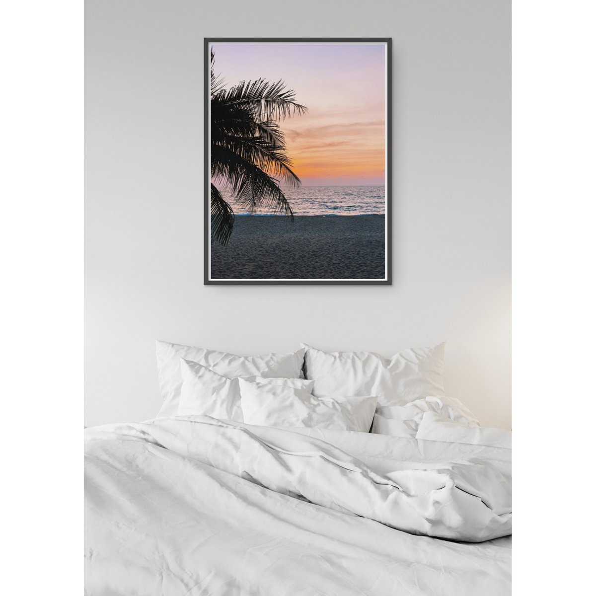 Poster Paysage Coucher de Soleil blanc, L'AFFICHERIE