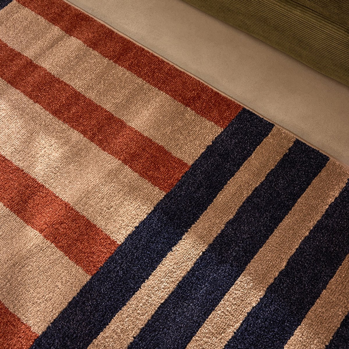 Tapis intérieur à motif graphique moderne SANTAL bleu, NAZAR RUGS