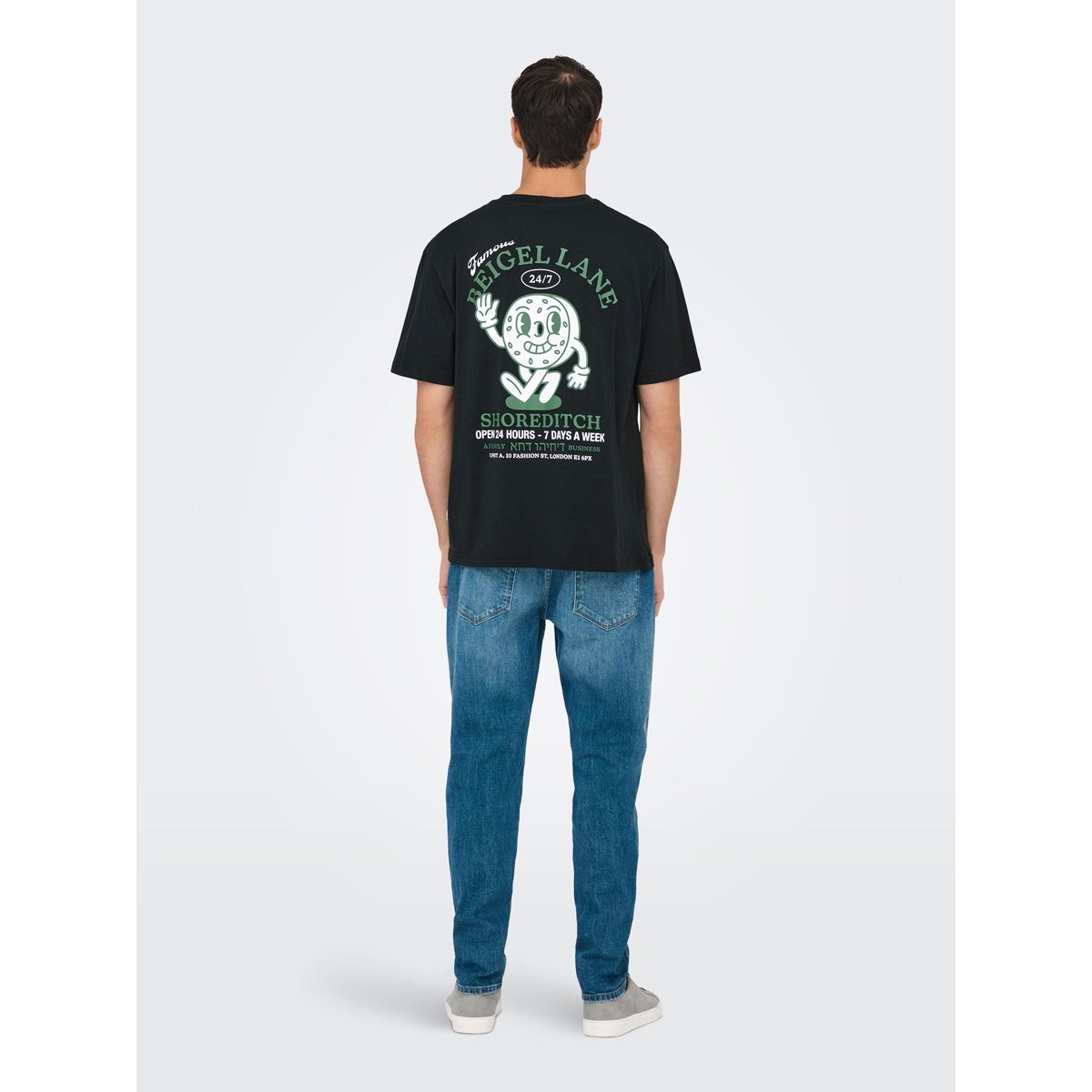 T-Shirt jet black, ONLY & SONS
