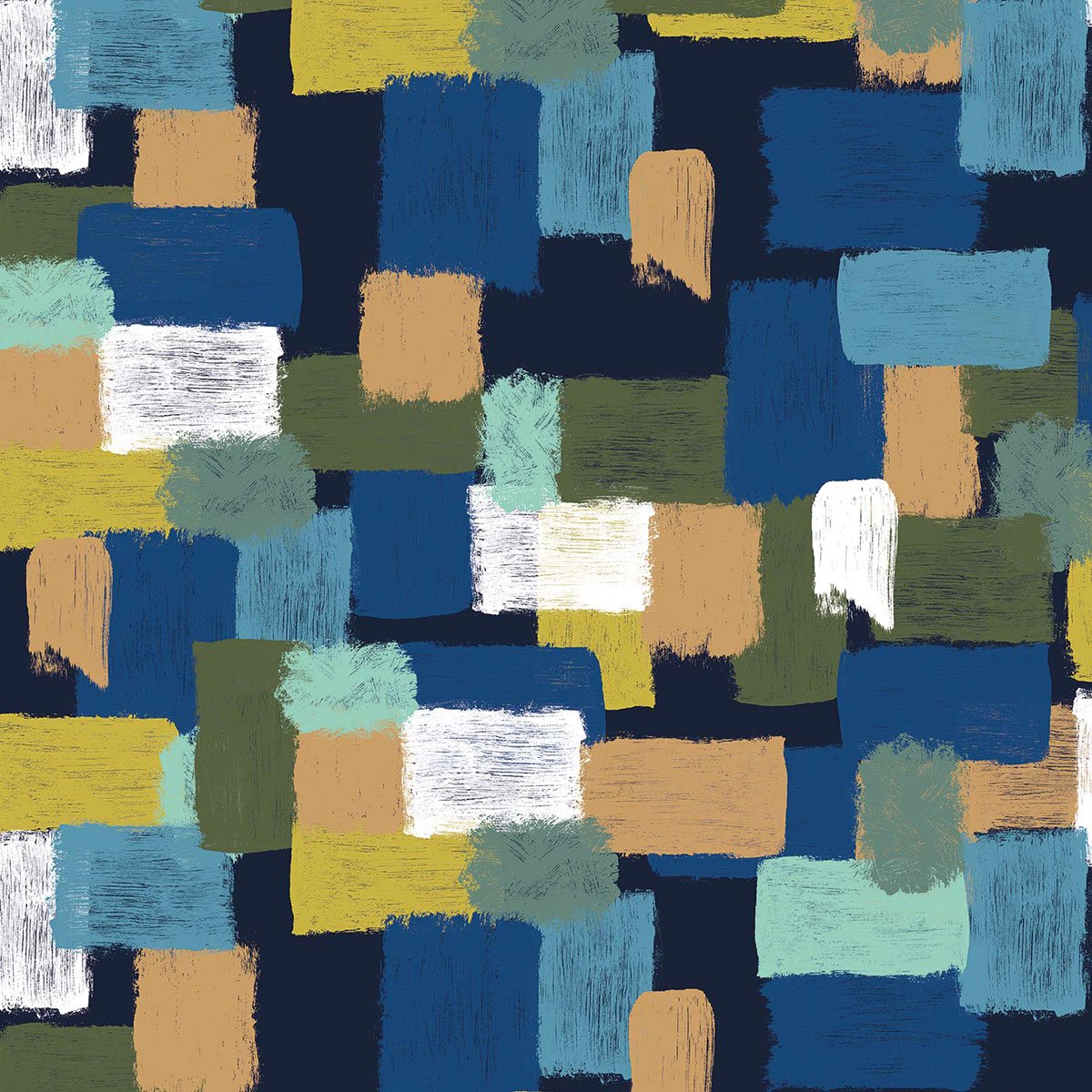 Papier peint, tricotti bleu, HEXOA