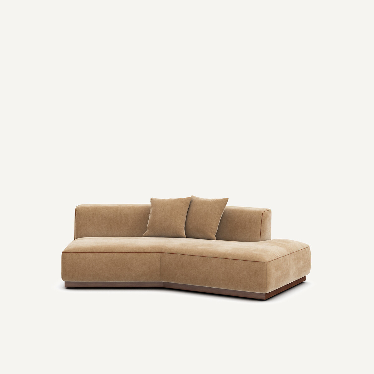 Rechte halve zetel van stonewashed fluweel, JACOPO touwkleur, AM.PM