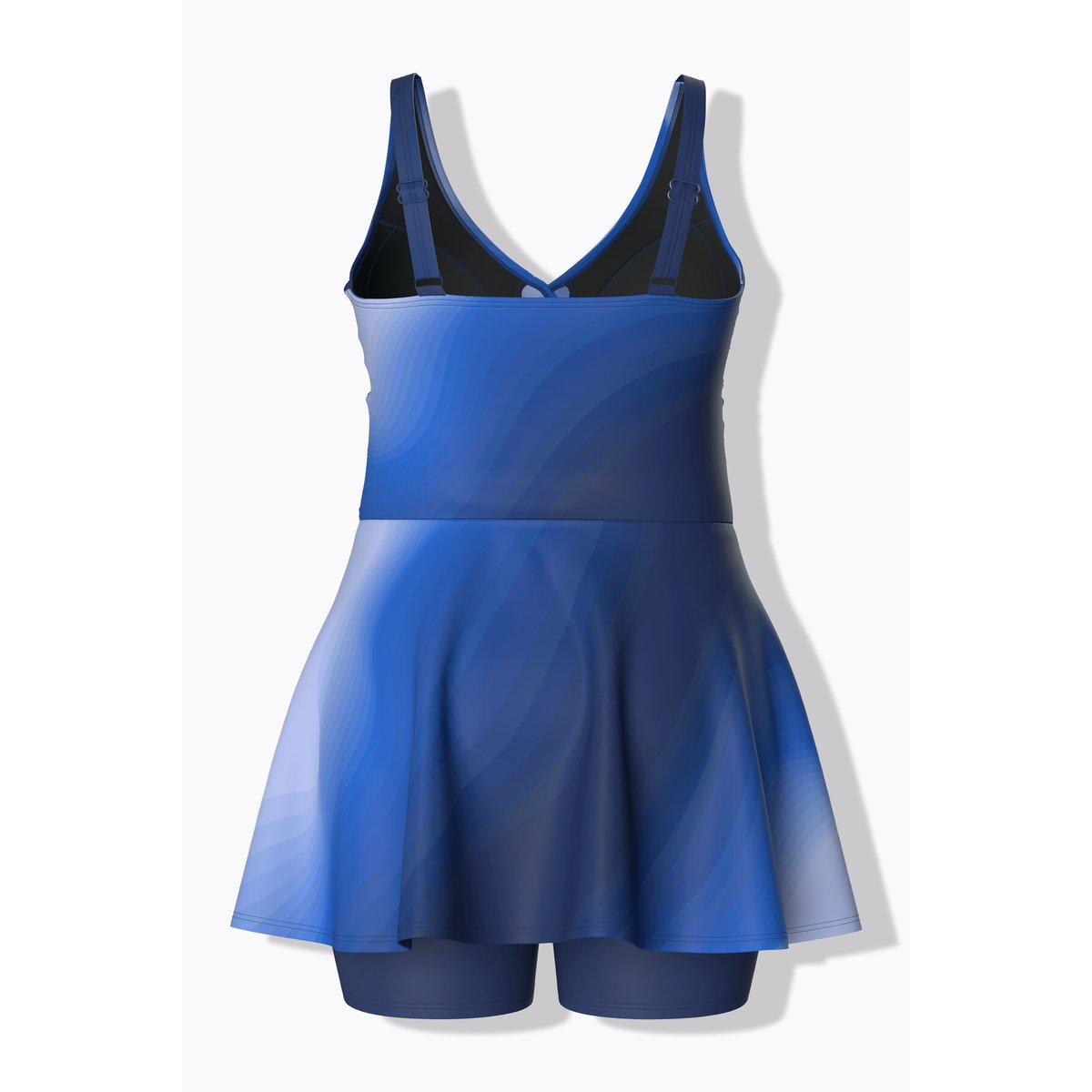 Robe de bain avec bonnets souples et short bleu foncé, ULLA POPKEN