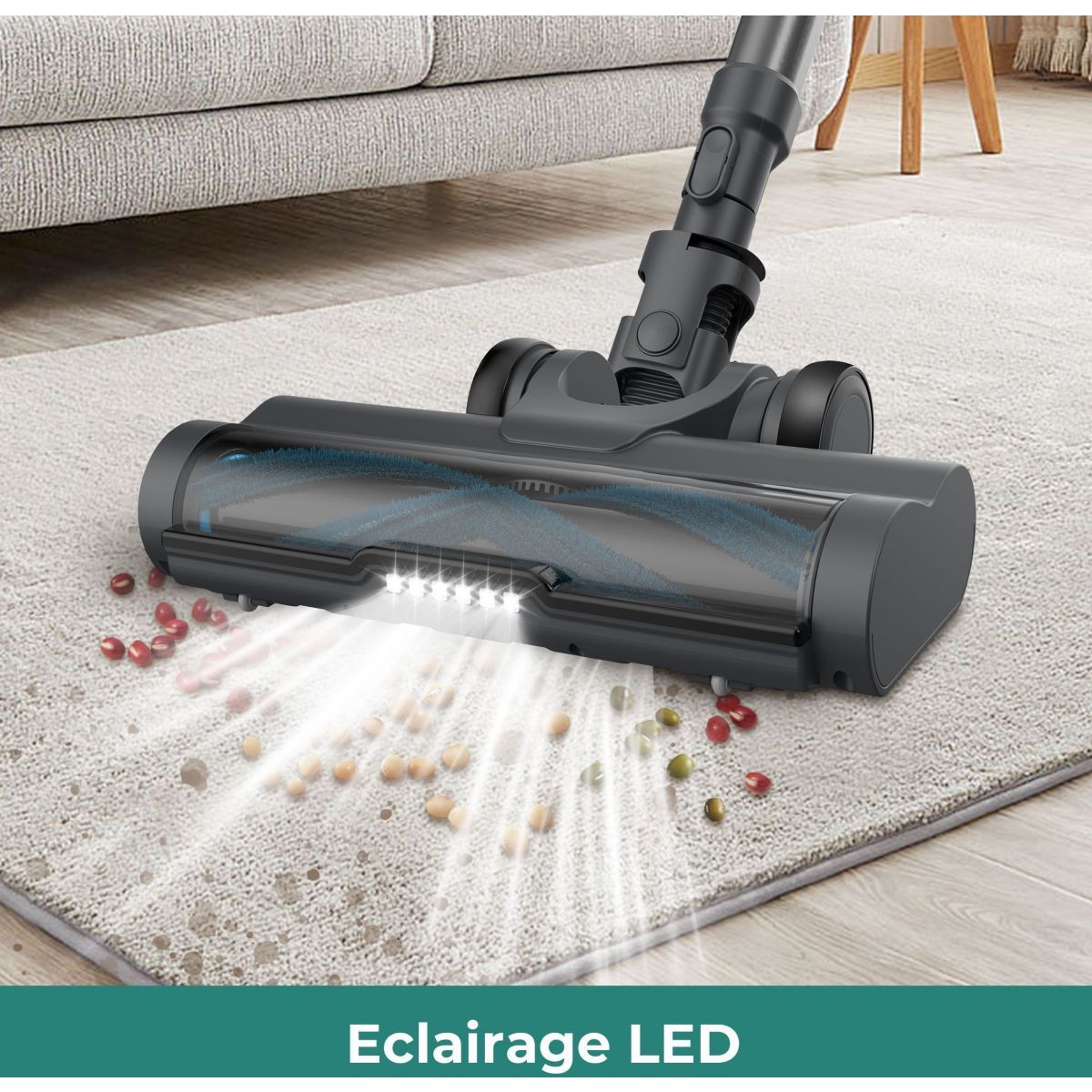 Aspirateur balai EVCSK500 Easy tech zero dust couleur unique, ESSENTIEL B