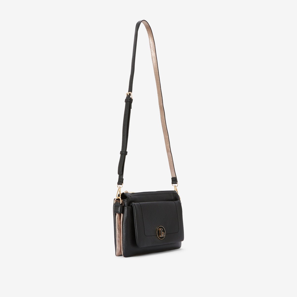Sac multipoches Rosabelle noir,doré, LOLLIPOPS