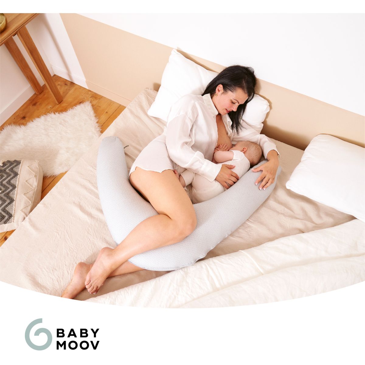 B.Love Coussin de grossesse Mineral Gris gris, BABYMOOV