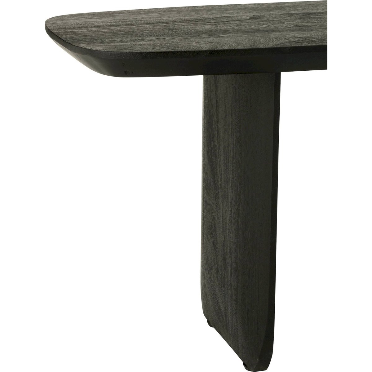 Banc en bois d'acacia design sculptural noir, RECOLLECTION